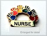 Nurse Lapel Pin Hand Prints MP-140