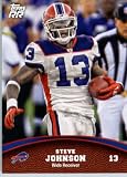 2011 Topps Rising Rookies Football Card # 97 Steve Johnson - Buffalo Bills - NFL Trading Card Protective Screwdown Display Case