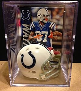 Indianapolis Colts NFL Helmet Shadowbox w/ Reggie Wayne card