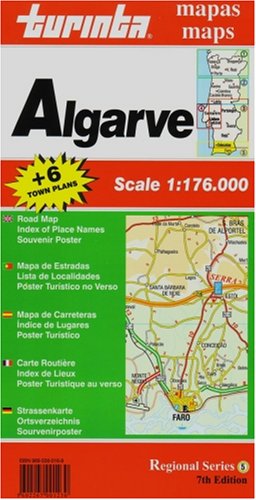 City Travel Guides Discounted  Books : Algarve Road Map ~ Turinta (Regional Series)