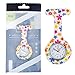 Cute High Quality Brooch / Fob Watch For Health Care Workers, Nurses And Doctors In White Silicone Hygienic Protection Cover For Infections Control With Flowers Patterns / Designs In Many Colors By VAGA