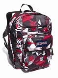 Jansport Big Student Rucksack - Black/Red Tape Totally Rad, 44x33x25 cm