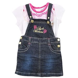 Buy Apple Bottoms Faux Lace T-Shirt and Overall Skirt Outfit (Sizes 12M  24M) by Apple Bottoms