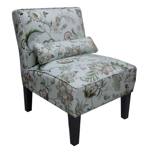 Skyline Furniture Armless Chair in Brissac Platinum Skyline Furniture Armless Chair in Brissac Platinum