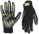 Wells Lamont 556L Nylon Work Glove Coated Nitrile Rubber Palm Dip with Comfort Closure, L
