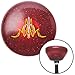 American Shifter 301148 Shift Knob (White and Yellow Pinstripe 1 Red Retro Metal Flake with M16 x 1.5 Insert)