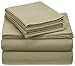 Amazon Brand – Pinzon Signature Cotton Heavyweight Velvet Flannel Sheet Set - Queen, Thyme Green