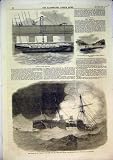 1852 FIRE AMAZON STEAM SHIP NEILSON LANDELLS BOAT SLING