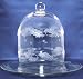 Individually Hand Etched Holiday Clear Glass Dome Butler Serving Plate 10"H