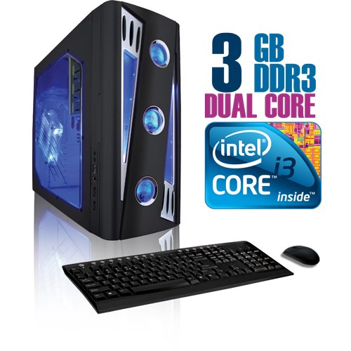 CybertronPC X-Cruiser 2 CIAN1120SBQ, Black, Intel Core i3 Dual Core 2.93GHz, 3GB DDR3, 500GB Hard Drive, DVDRW w/LightScribe, Radeon HD4350, All-In-One Card Reader, 400 Watt Power Supply, Windows 7 Home Premium 64-bit, 1 Year Parts & Labor Warranty