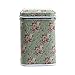 Sannysis Metal Candy Trinket Tin Jewelry Iron Tea Coin Storage Square Box Case (floral)