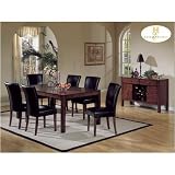 Home Elegance 721-7 7PCS Dark Cherry Dining Set