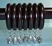 1-3/8" Solid Wood Drapery Rings with brass clips in Dark Chocolate finish [CAPITOL CITY LUMBER]