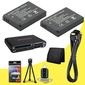 Leica V-LUX 40, V-LUX 30, V-LUX 20 Digital Cameras Two BP-DC7 Lithium Ion Replacement Battery + Mini HDMI Cable + SDHC Card USB Reader + Memory Card Wallet + Deluxe Starter Kit DavisMAX DC7 Battery Bundle