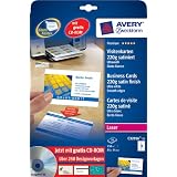 Avery Zweckform C32016-25 Premium Visitenkarten, 85 x 54 mm, beidseitig beschichtet - satiniert, 25 Blatt/250 St�ckvon "Avery Dennsion Zweckform"