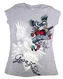 TS124 Grey Love Freedom Tattoo T-Shirt