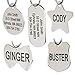 GoTags Stainless Steel Pet ID Tags, Personalized Dog Tags and Cat Tags, up to 8 Lines of Custom Text, Engraved on Both Sides, in Bone, Round, Heart, Bow Tie and More