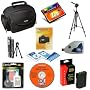 Accessory Kit for Canon Rebel XT & XTi Digital SLR Camera with Spare NB-2LH Battery for Canon + Transcend 2GB Compact Flash (CF) Card + High Speed USB 2.0 CompactFlash (CF) Card Reader + Deluxe Photo/Video 53" Tripod + Deluxe SLR System Camera Bag/Case + More