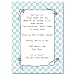 Blue Checked Punk Rock Baby Shower Invitation