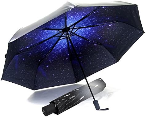 Jenabee® Blooming Flower Black Vinyl UV Protective Canopy Parasol UPF 40+ Sun Block Umbrella Summer Shady Sun Umbrella