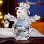 Thomas Kinkade *Silent Night* Crystal Christmas Snowman