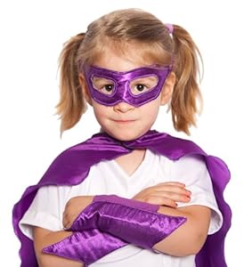 Purple Superhero Eye Mask and Powerbands - Kids