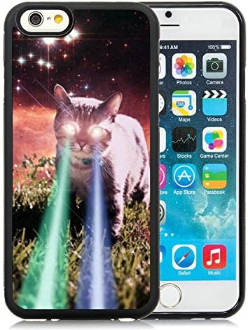 iPhone 6 Case,Funny Mega Space Cat Black iPhone 6S 4.7 Inches Shell Case,TPU Cover
