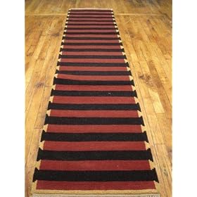 2'8 x 11'3 Burgundy Hand Knotted Wool Gabbeh Runner Rug