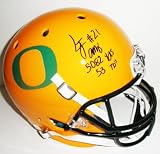 Lamichael James Signed Full Size Oregon Ducks Helmet with Career Stats
