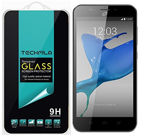 TechFilm®- ZTE Quartz Z797C [Tempered Glass] Screen Protector, Premium Ballistic Glass Round Edge [0.3mm] Ultra-Clear Anti-Scratch, Anti-Fingerprint, Bubble Free, Maximum Screen Protection from Bumps, Drops, Scrapes, and Marks [1 Pack]- Retail Packaging