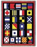 Nautical Flags Throw - 70 x 53 Blanket/Throw