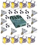 Par 38 Short Cans, Osram 120w Par38 Flood Lamps, Dimmer Pack, C-Clamps