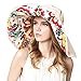 Bienvenu UPF 50+ Women Large Brim Sun Hat,Foldable Roll up Beach Visor Gardening Caps