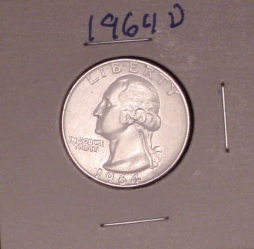 1964-D U.S. Quarter Dollar Coin - 90% Silver