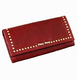 MIUMIU(ミュウミュウ) miumiu ミュウミュウ 財布 長財布 5M1109 2AK7 F0041 VITELLO SHINE C 子牛革 RUBINO(ダークレッド) 長財布(小銭入れ付) W19cm×H10cm×D2.5.cm RUBINO(ダークレッド)(miumiu00182)