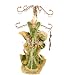 Victorian Jewelry Stand Lace Beaded Green 11.5 Inches