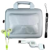 Premium anti-slip high quality Hard Nylon Cube Case with Pocket for Apple iPad 3G tablet / Wifi model 16GB, 32GB, 64GB. Apple iPad Accessories+ Includes a 4-inch eBigValue (TM) Determination Hand Strap + Retractable Hotsync Usb Data Cable for Apple Ipad + Fashion Earbud Headset Headphones 3.5mm In-Ear Stereo ( Green )
