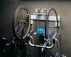 Racor BR-2R Double Vertical Bike Rack with Center Shelf