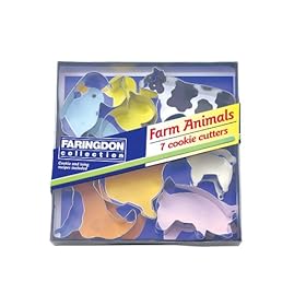 Faringdon Set 7 stampini per biscotti a forma di animali della fattoria Faringdon Set 7 stampini per biscotti a forma di animali della fattoria