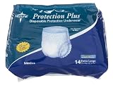 Medline Protection Plus Disposable Protective Underwear, X-Large (Pack of 56)