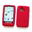 LG Dare VX9700 VX-9700 Swirly Line Thick Silicone Protector Soft Skin Case Red