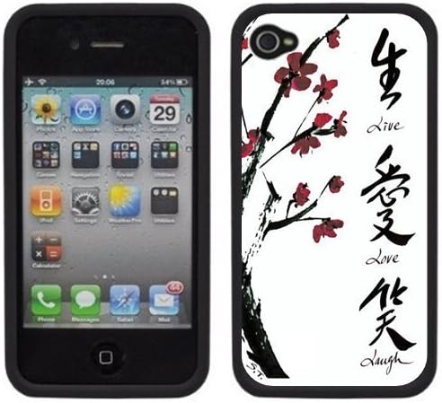 Live Laugh Love Chinese Handmade iPhone 4 4S Black Hard Plastic Case