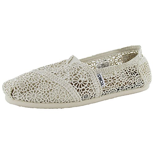 Toms Women's Crochet Classics Natural Morocco Casual Shoe 8 Women US