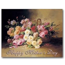 Basket of Roses - Mother's Day Gift Enclosure Cards (set of 12)