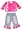 Lipstik - Infant Baby Girls Long Sleeved Pant Set, Fuschia, Denim (Size 6-12Months)