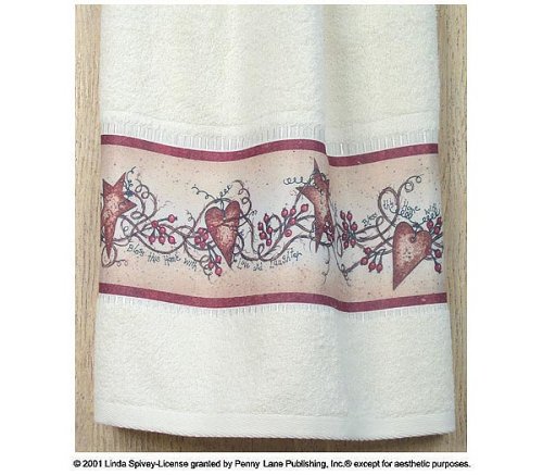 Hearts and Stars Fingertip Towel