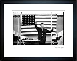Leonard Bernstein Conducting in Front of the Flag, 1959 - Fine Art Print