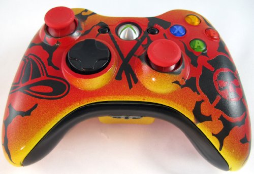 Fire Fighter Custom Painted Xbox 360 5 Mode Rapid Fire with Jitter Mode & On/Off Button Adjustable Modded Wireless Controller Remote