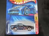 Ferrari 550 Maranello (Black w/ 5 Spoke Wheels) Hot Wheels 2004 #131 Ferrari Heat Card