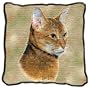 Abyssinian Cat Woven Lap Square (Throw Blanket)